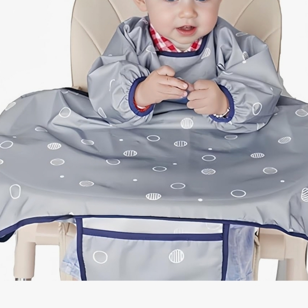 Coverall feeding bib smock